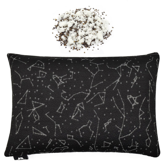 Hybrid Buckwheat Filled Pillow - Prestige Star Constellation Design, Japanese Plus Size 14"x20", Standard Size 20"x26" - PineTales