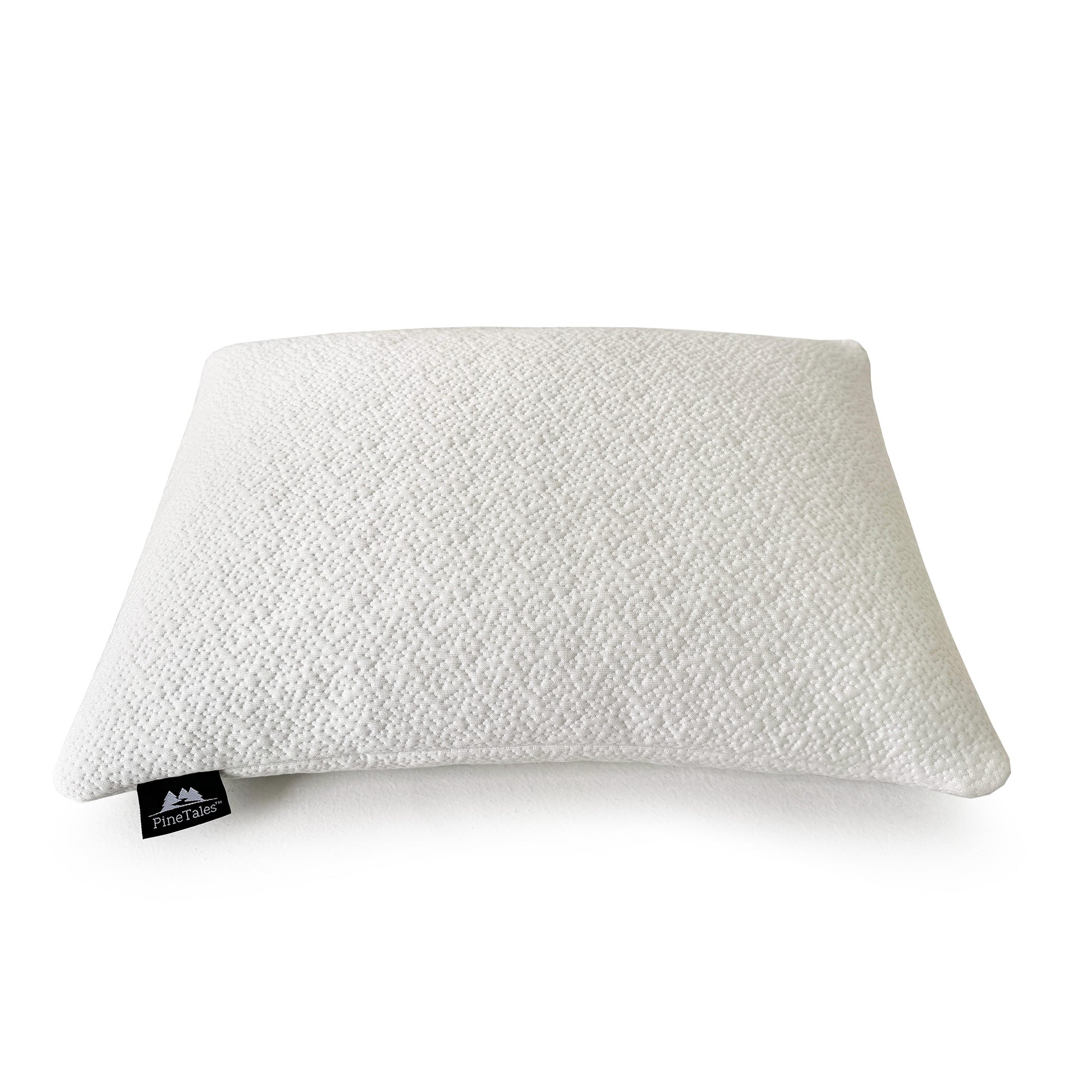 Buckwheat Sleeping Pillow for Side and Back Sleepers - Arctic White Design, Japanese Plus Size 14" x 20" - Slightly Angled View