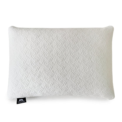 Buckwheat Sleeping Pillow for Side and Back Sleepers - Arctic White Design, Japanese Plus Size 14" x 20" - Secondary Image showing pillow from top view