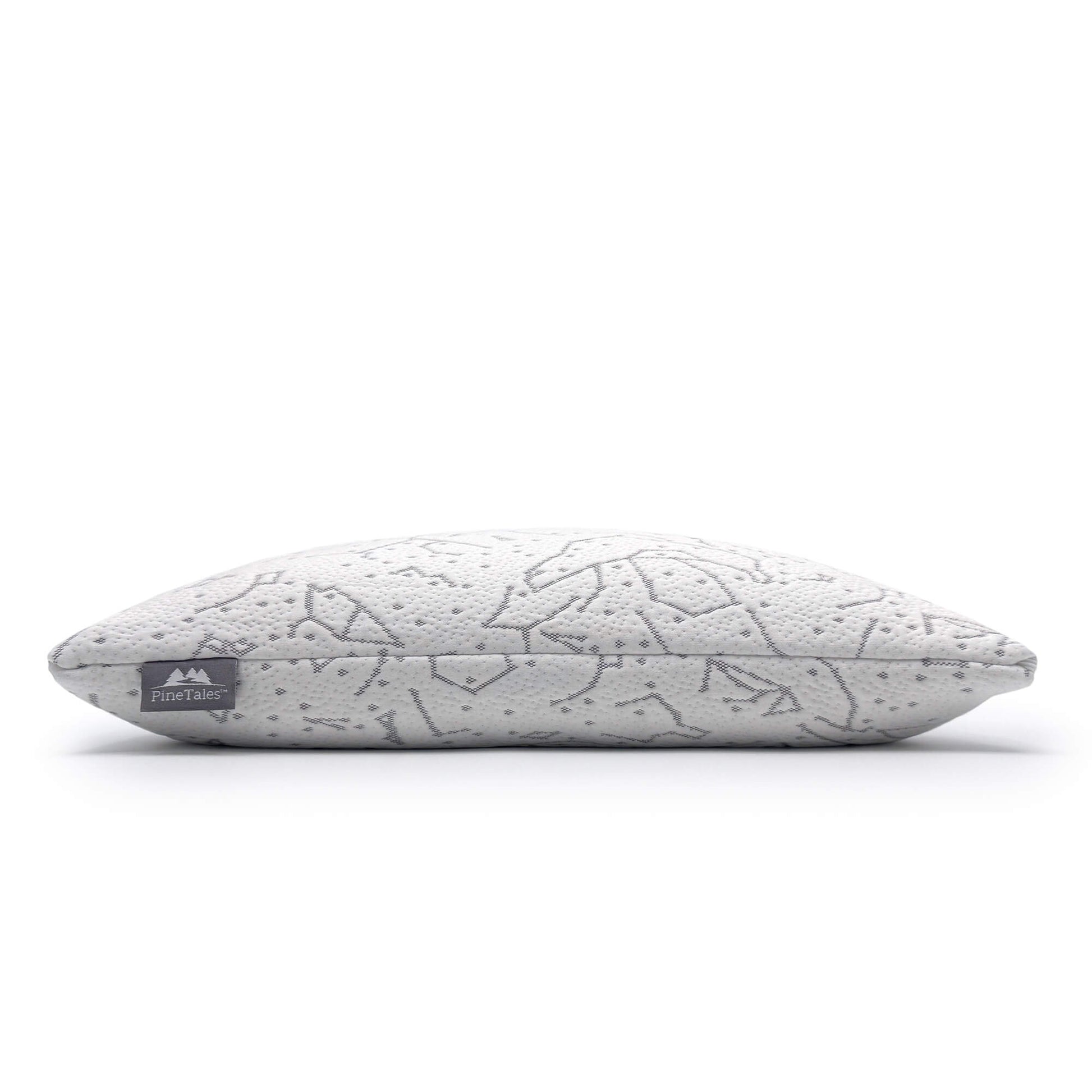 Buckwheat Pillow – Premium Model with 100% Buckwheat Hulls Filling – Side View Showing Pillow Height of around 5 inches