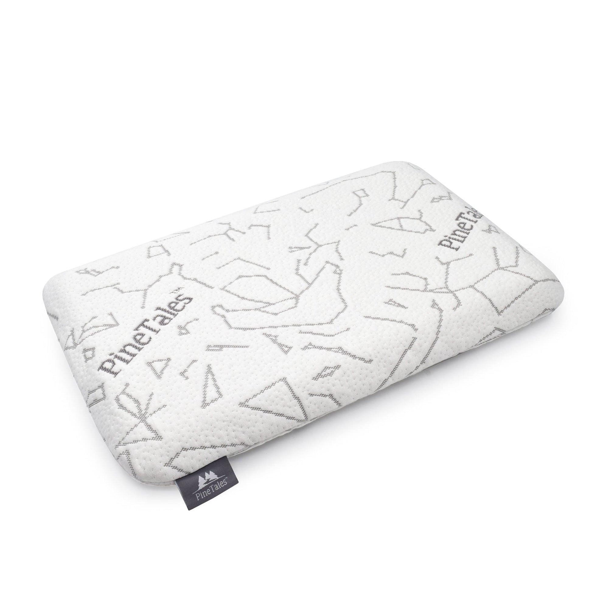 Belly Sleeper Pillow for Tummy & Stomach Sleeping - White Design - Size 12" x 20" - PineTales