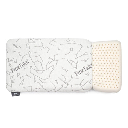 Belly Sleeper Pillow for Tummy & Stomach Sleeping - White Design - Size 12" x 20" - PineTales