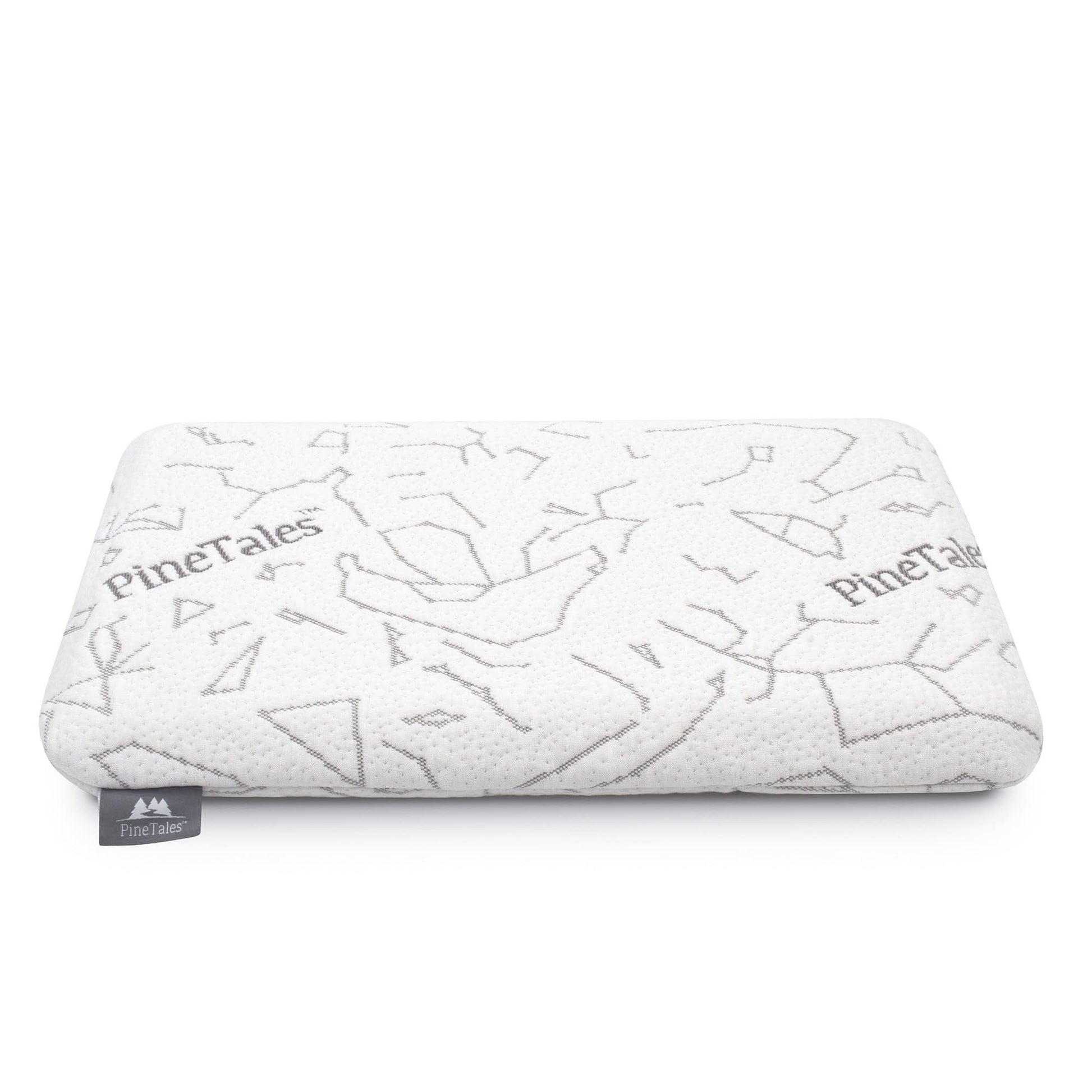 Belly Sleeper Pillow for Tummy & Stomach Sleeping - White Design - Size 12" x 20" - PineTales