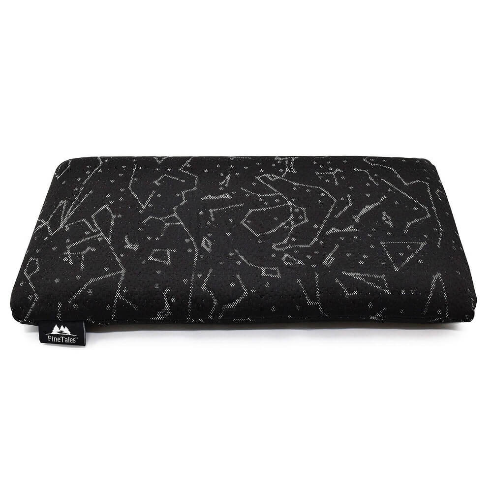 Tummy Sleeper Pillow for Stomach & Belly Sleeping - Black Design - Size 12" x 20" - PineTales