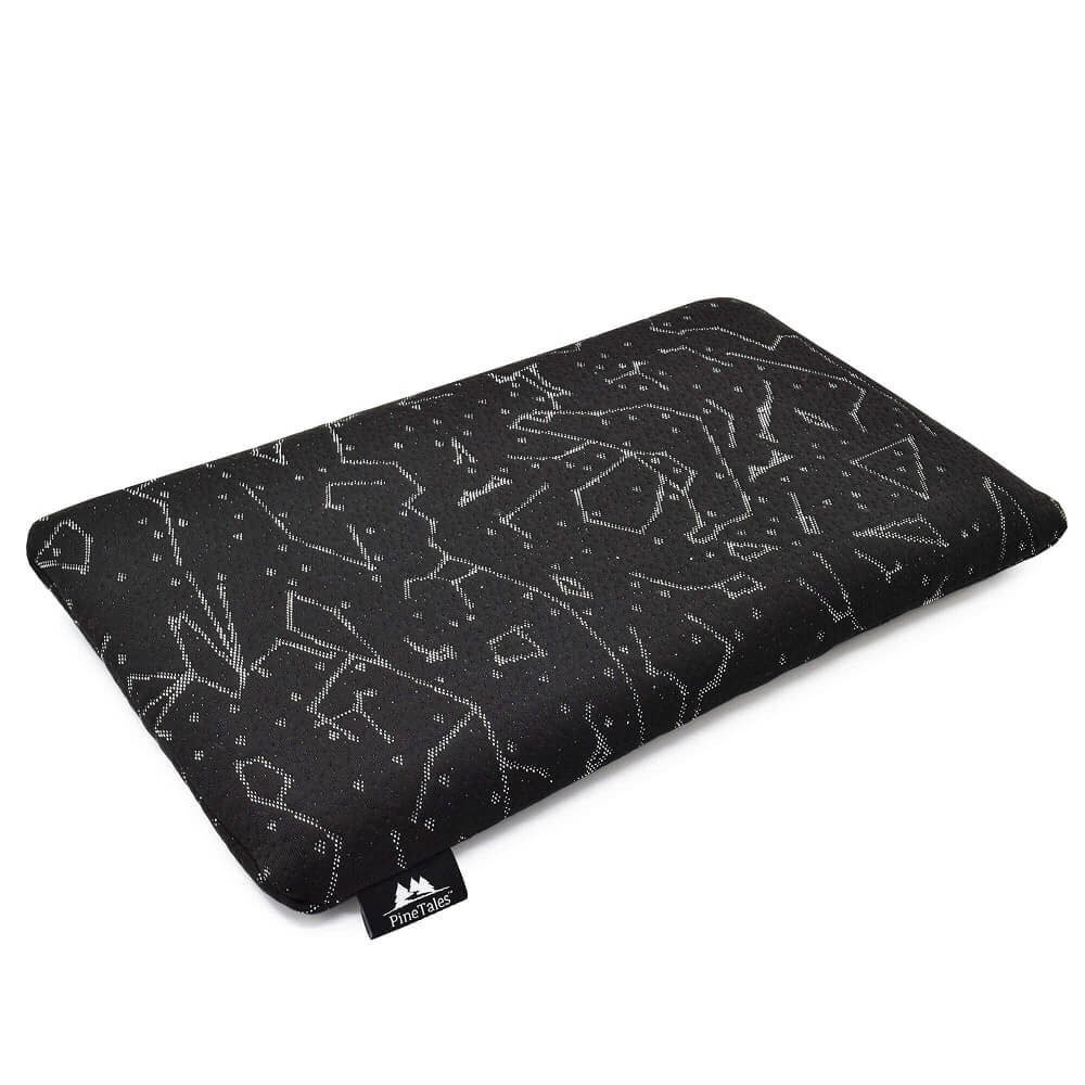 Tummy Sleeper Pillow for Stomach & Belly Sleeping - Black Design - Size 12" x 20" - PineTales